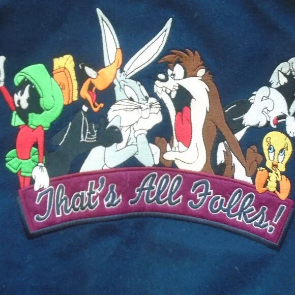 Warner Bros Studio Store Kids Varsity Jacket Size S Blue/Beige